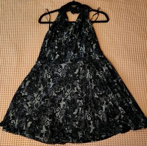 Forever 21 Black Lace Backless Dress